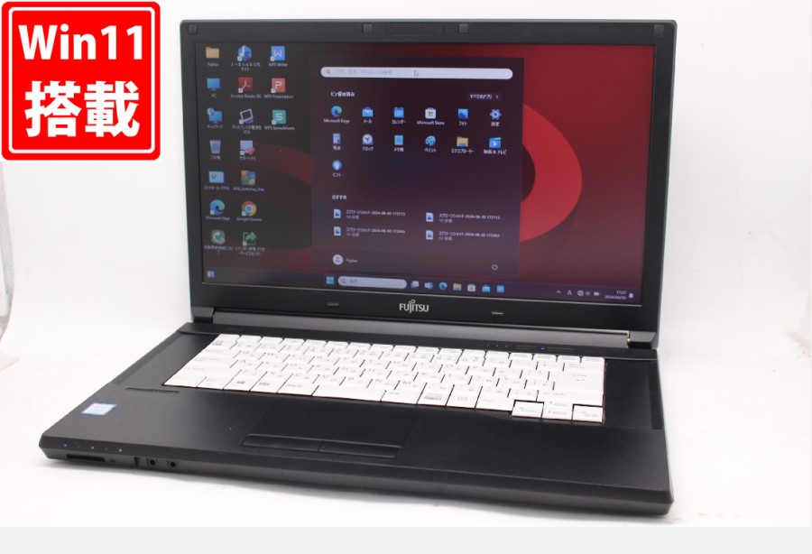 充放電回数47回  良品 15.6インチ Fujitsu LIFEBOOK A748S Windows11 八世代 i7-8650u 16GB 256GB-SSD 無線 Office付 中古パソコンWin11 税無 管:1748m