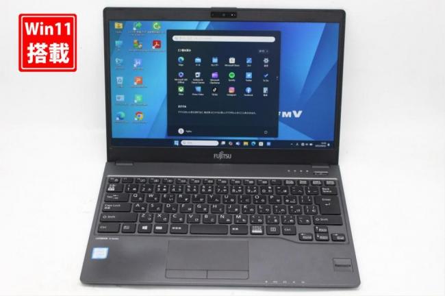 中古 フルHD 13.3型 Fujitsu LIFEBOOK U938S Windows11 第8世代 i5-8350u 8GB 256GB-SSD カメラ 無線 Office付き 中古パソコン 管:1021s