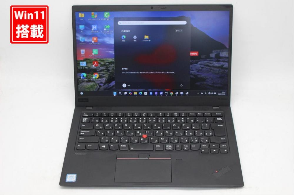 中古美品 フルHD 14型 Lenovo ThinkPad X1 Carbon Windows11 第8世代 i5-8265u 8GB NVMe 256GB-SSD カメラ LTE 無線 Office付き 中古パソコン 管:1509s