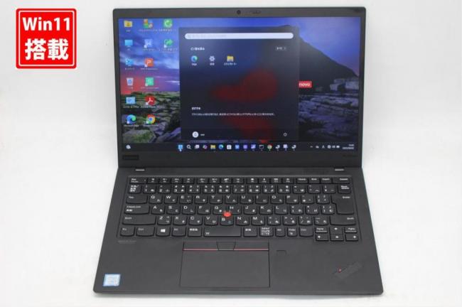 中古美品 フルHD 14型 Lenovo ThinkPad X1 Carbon Windows11 第8世代 i5-8265u 8GB NVMe 256GB-SSD カメラ LTE 無線 Office付き 中古パソコン 管:1509s