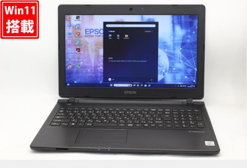 中古 フルHD 15.6型 EPSON Endeavor NJ4400E-2 Windows11 第10世代 i5-10210U 8GB 256GB-SSD カメラ 無線Wi-Fi6 Office付き 中古パソコン 管:1601v