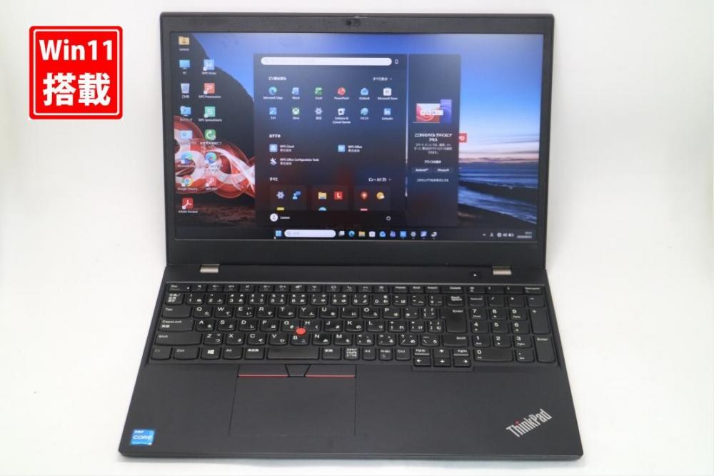 訳有 フルHD 15.6型 Lenovo ThinkPad L15 Gen2 Windows11 第11世代 i5-1135G7 8GB NVMe 256GB-SSD カメラ 無線 Office付き 中古パソコン 管:1638s