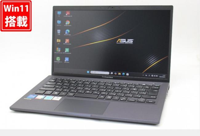 中古美品 フルHD 14型 ASUS ExpertBook B1400C Windows11 第11世代 i7-1165G7 16GB NVMe 512GB-SSD カメラ 無線Wi-Fi6 Office付き 中古パソコン 管:1793w