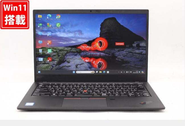 中古良品 フルHD 14型 Lenovo ThinkPad X1 Carbon 7th Windows11 八世代 i7-8565U 16GB NVMe 512GB-SSD カメラ 無線 Office付 中古パソコン 管:1800w