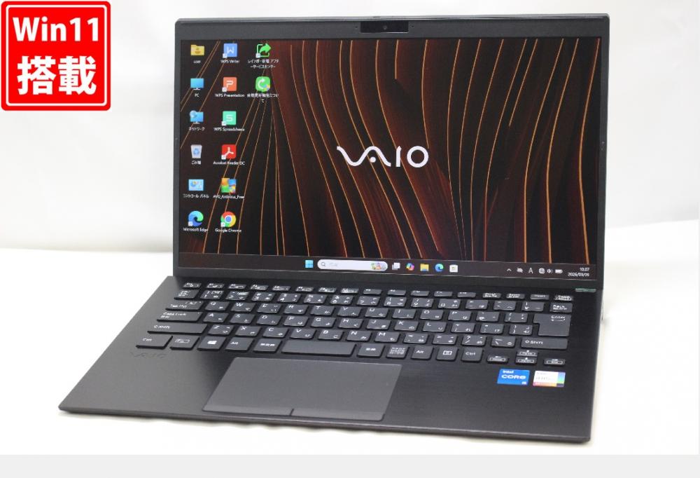 良品 フルHD 14型 VAIO ProPk VJPK218 Windows11 第11世代 i5-1135G7 8GB NVMe 256GB-SSD カメラ 無線Wi-Fi6 Office付き 中古パソコン 管:1039w