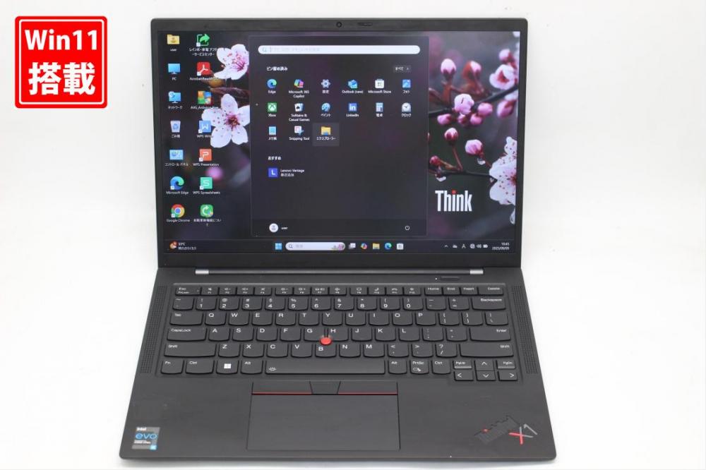 中古 フルHD対応WUXGA 14型 Lenovo ThinkPad X1 Carbon Windows11 第11世代 i5-1145G7 16GB NVMe 256GB-SSD カメラ 無線Wi-Fi6 Office付き 中古パソコン 管:1038s