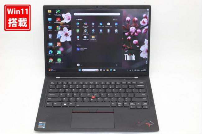 中古 フルHD対応WUXGA 14型 Lenovo ThinkPad X1 Carbon Windows11 第11世代 i5-1145G7 16GB NVMe 256GB-SSD カメラ 無線Wi-Fi6 Office付き 中古パソコン 管:1038s
