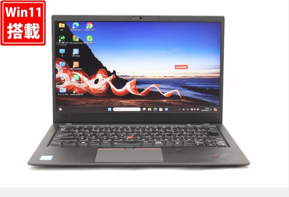 中古 フルHD タッチ 14型 Lenovo ThinkPad X1 Carbon 6th Windows11 八世代 i5-8250u 8GB NVMe 256GB-SSD カメラ LTE 無線 Office付 中古パソコン 管:1840w