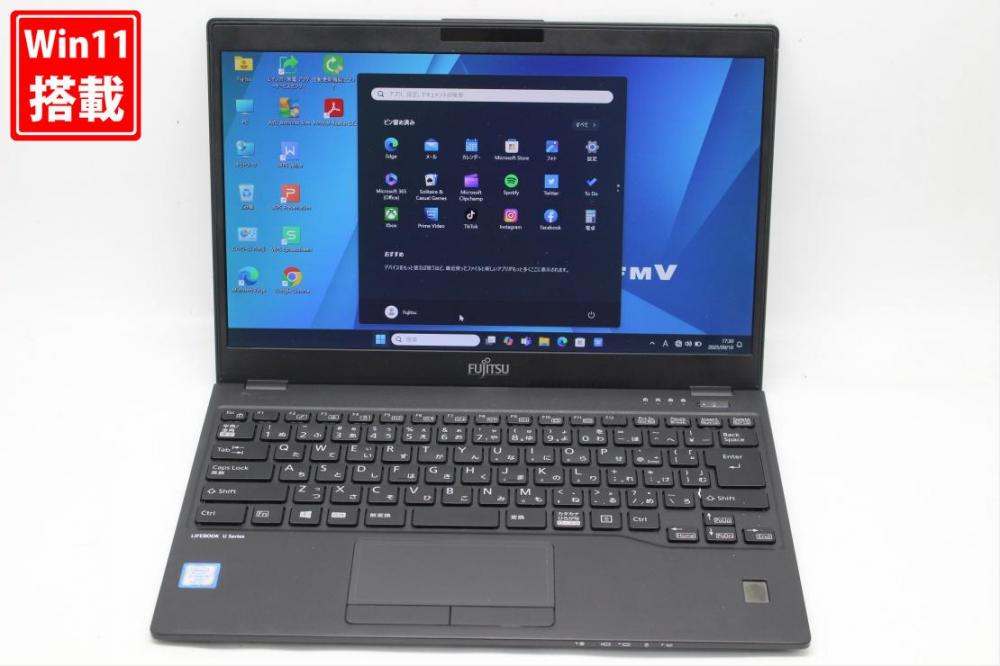 中古 フルHD 13.3型 Fujitsu LIFEBOOK U939A Windows11 第8世代 i5-8365u 8GB 256GB-SSD LTE 無線 Office付き 中古パソコン 管:1700s