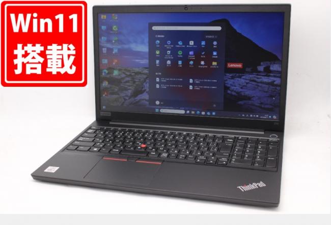 充放電回数31回  608時間 中古良品 フルHD 15.6型 Lenovo ThinkPad E15 Gen1 Windows11 10世代 i5-10210u 8GB NVMe 256GB-SSD カメラ 無線 Office付 中古パソコン 管:1415m