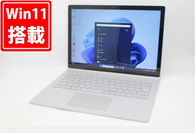 中古 3K対応 タッチ 13.5型 Microsoft Surface Book2 (Model.1832) Windows11 七世代 i5-7300U 8GB NVMe 256GB-SSD カメラ 無線 Office付き 中古パソコン 管:1801m