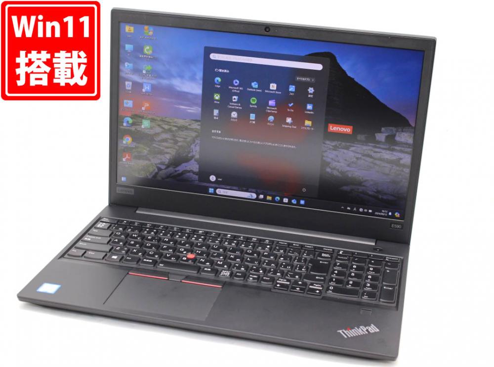 良品 フルHD 15.6型 Lenovo ThinkPad E590 Type-20NC Windows11 八世代 i7-8565U 32GB NVMe 512GB-SSD カメラ 無線 Office付 中古パソコン 管:1658h