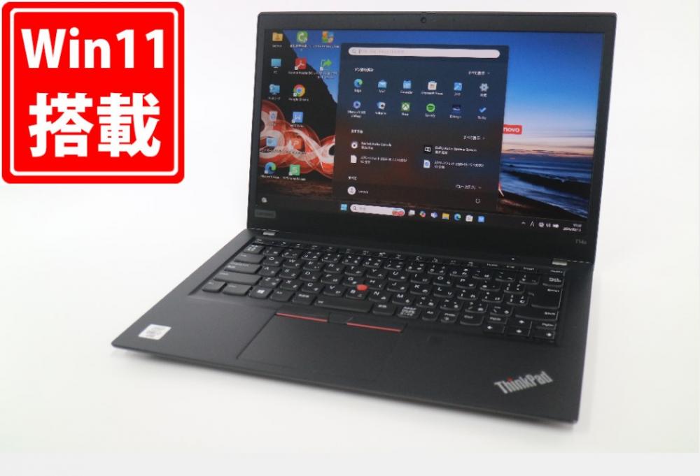 使用1665時間 良品 フルHD 14型 Lenovo ThinkPad T14s Gen1 Windows11 第10世代 i7-10610U 16GB NVMe 512GB-SSD カメラ 無線Wi-Fi6 Office付き 中古パソコン 管:1034m