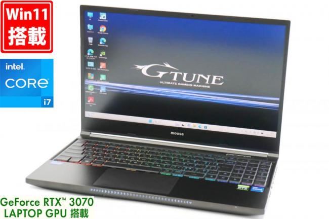 ゲーミングPC NVMe 新品512GB-SSD 美品 フルHD 15.6型 マウスコンピューター G-Tune H5-TGLABW11 240Hz対応 Windows11 8コア 第11世代 i7-11800H 16GB NVIDIA  RTX 3070 Laptop 管:0959h