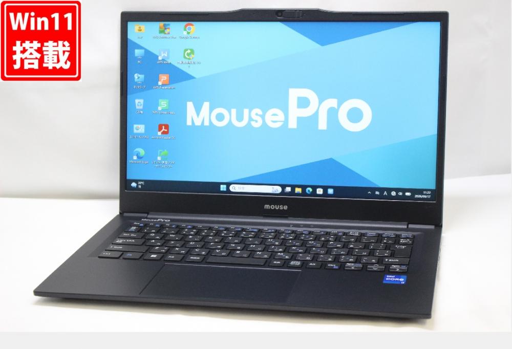 良品 フルHD 14型 MousePro C4I7 Windows11 10コア 第12世代 i7-1255U 16GB NVMe 256GB-SSD カメラ 無線Wi-Fi6 Office付き 中古パソコン 管:1142w