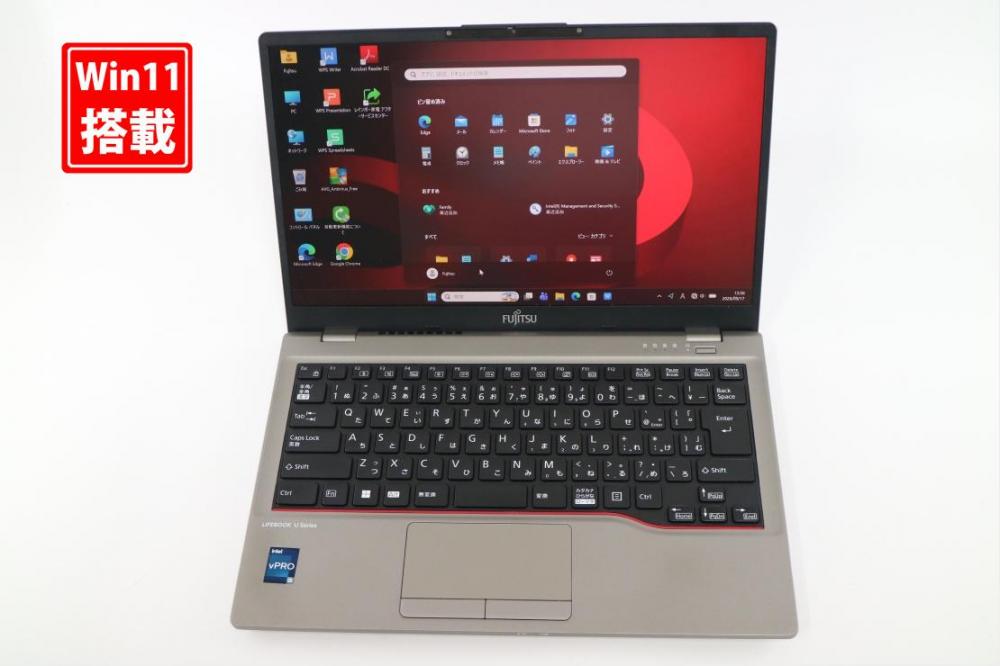 中古 フルHD 14型 Fujitsu LIFEBOOK U7413M Windows11 12コア 第13世代 i5-1350p 20GB NVMe 512GB-SSD カメラ 無線Wi-Fi6 Office付き 中古パソコン 管:1152s