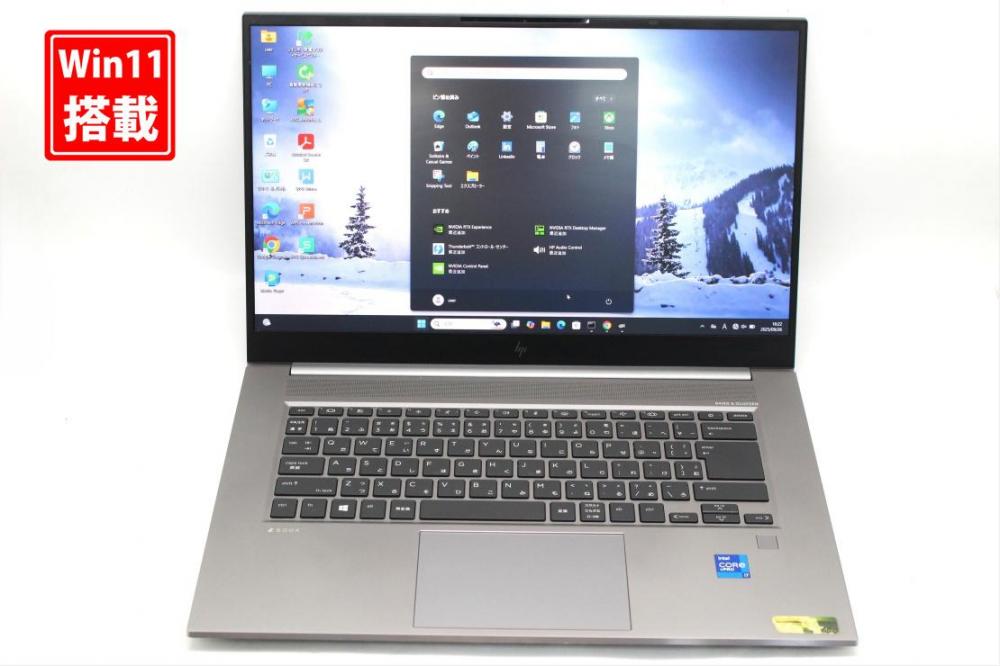 ゲーミングPC  良品 フルHD 15.6型 HP ZBook Studio G8 Windows11 8コア 第11世代 i7-11850H 32GB NVMe 1TB-SSD RTX A3000 Laptop カメラ 無線Wi-Fi6 Office付き 中古パソコン 管:1604s