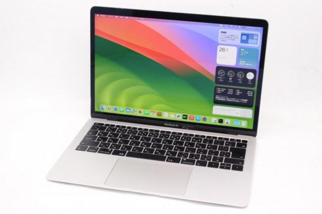 中古 2K対応 13.3型 Apple MacBook Air A1932 (True Tone, 2019) macOS 14 sonoma(正規Win11追加可) 八世代 i5-8210Y 8GB NVMe 128GB-SSD カメラ 無線 中古パソコン 管:1733h