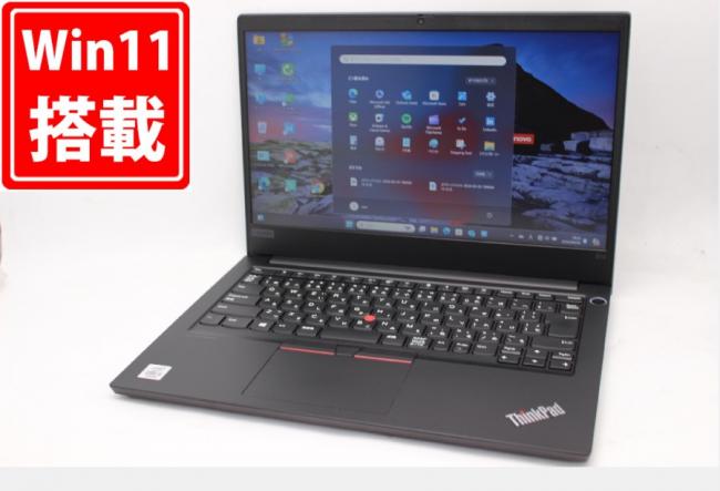 充放電回数59回  良品 フルHD 14型 Lenovo ThinkPad E14 Windows11 第10世代 i5-10210U 8GB NVMe 256GB-SSD カメラ 無線Wi-Fi6 Office付 中古パソコン 管:1839m