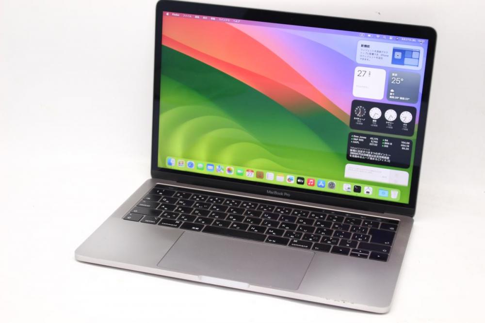 中古 2K対応 13.3型 Apple MacBook Pro A2159 (TouchBar-2019) グレー macOS 14 sonoma(正規Win11追加可) 八世代 i5-8257u 8GB NVMe 128GB-SSD カメラ 無線 中古パソコン 管:1541h