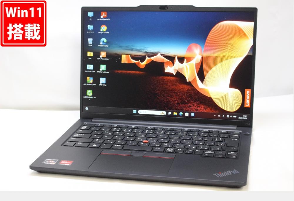 良品 フルHD 14型 Lenovo ThinkPad E14 Gen5 Windows11 AMD Ryzen 5 7430U 16GB NVMe 512GB-SSD カメラ 無線Wi-Fi6 Office付き 中古パソコン 管:1140w