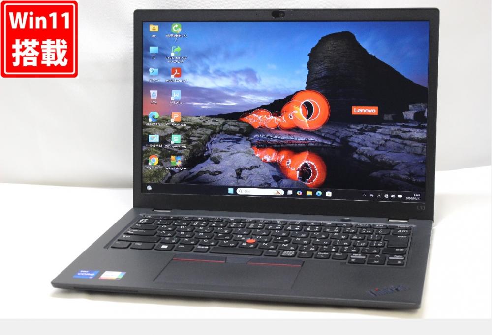 良品 フルHD対応WUXGA 13.3型 Lenovo ThinkPad L13 Gen4 Windows11 10コア 第13世代 i7-1355U 32GB NVMe 512GB-SSD カメラ 無線Wi-Fi6 Office付き 中古パソコン 管:1461w