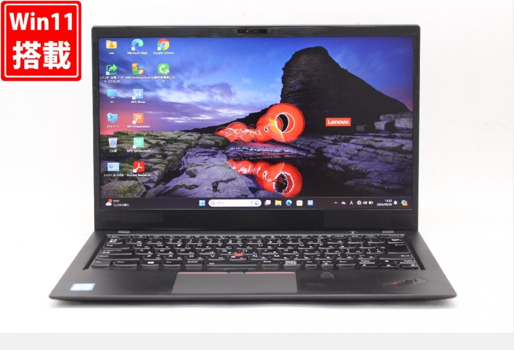 中古 フルHD タッチ 14型 Lenovo ThinkPad X1 Carbon 6th Windows11 八世代 i5-8250U 8GB NVMe 256GB-SSD カメラ 無線 Office付 中古パソコン 管:1700w