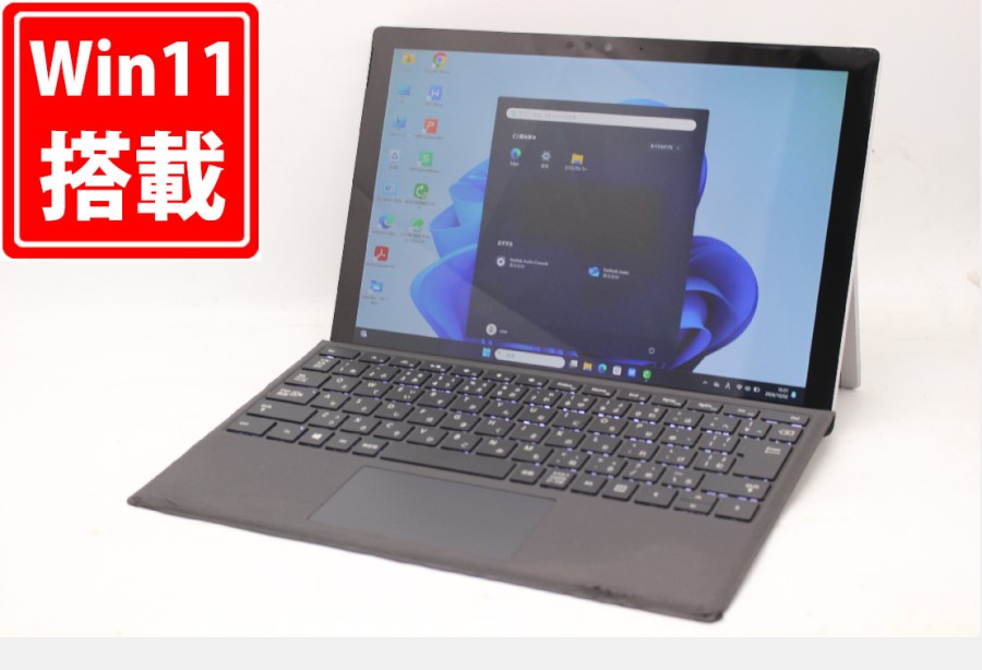 レインボー家電 / 1551時間 中古良品 2K対応 タッチ 12.3型 Microsoft Surface Pro6 Model.1796  Windows11 八世代 i5-8350u 8GB NVMe 128GB-SSD カメラ 無線 Office付 中古パソコン 管:1510m