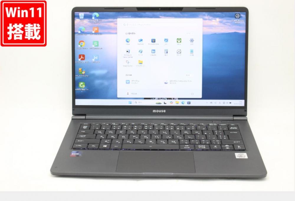 NVMe 新品512GB-SSD 中古 フルHD 14型 MOUSE X4-i7CMLAB Windows11 第10世代 i7-10510U 16GB カメラ 無線Wi-Fi6 Office付き 中古パソコン 管:0936v