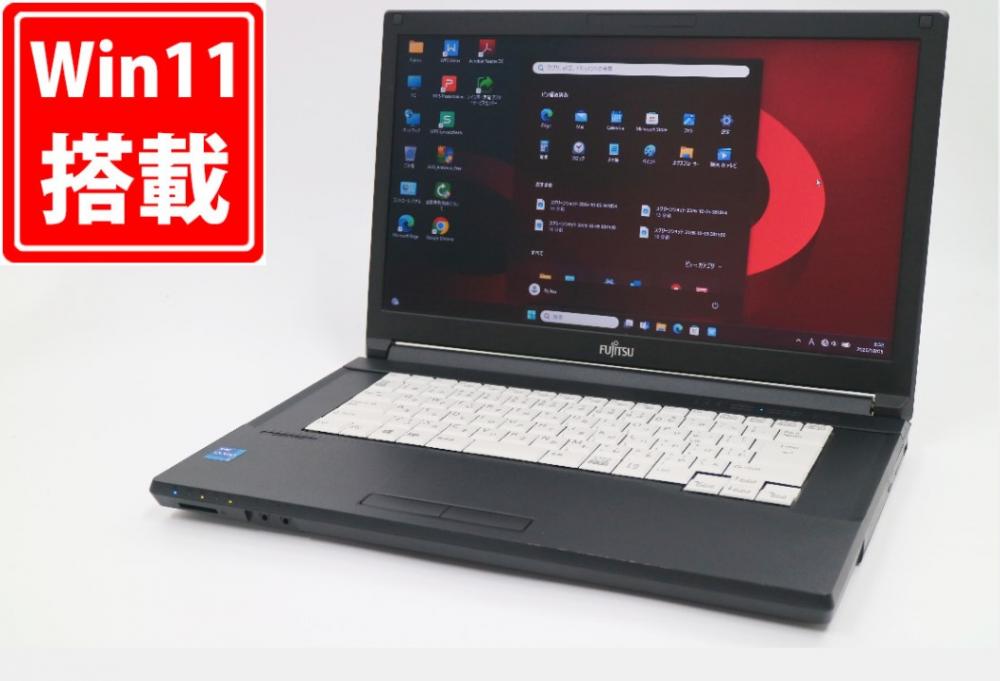 中古良品 15.6型 Fujitsu LIFEBOOK A7511G Windows11 第11世代 i7-1185G7 16GB NVMe 512GB-SSD 無線Wi-Fi6 Office付き 中古パソコン 管:1829m