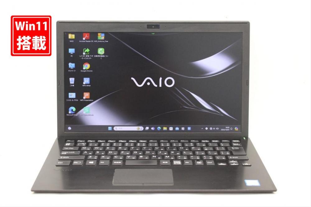 中古良品 フルHD 13.3型 SONY VAIO VJPG11N Windows11 八世代 i5-8250u 8GB 256GB-SSD カメラ 無線 Office付 中古パソコン 税無 管:1809x