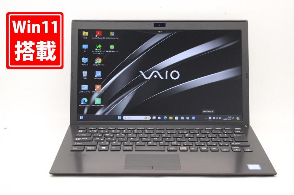 中古良品 フルHD 13.3型 SONY VAIO VJPG11C1N Windows11 八世代 i5-8250u 8GB 256GB-SSD カメラ 無線 Office付 中古パソコン 税無 管:0907x