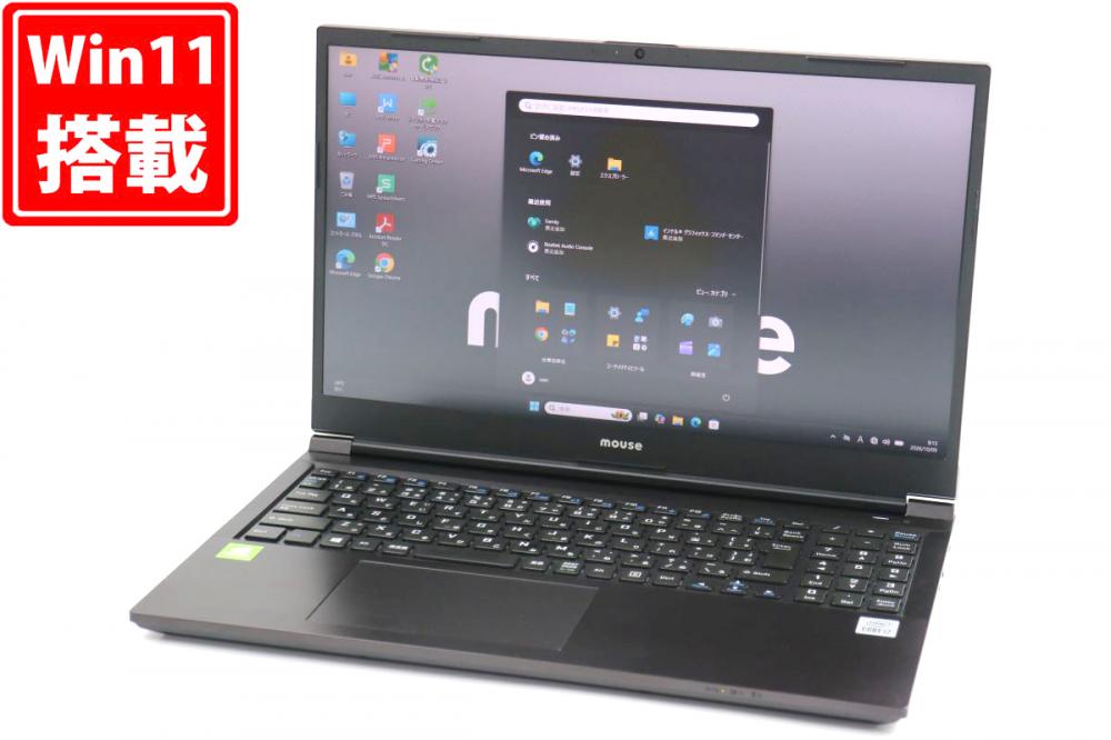 中古良品 フルHD 15.6型 Mouse マウスコンピューター K5-i7CMLCB Windows11 第10世代 i7-10750H 16GB NVMe 1TB-SSD NVIDIA GeForce MX350 カメラ 無線Wi-Fi6 Office付き 中古パソコン 管:0904h
