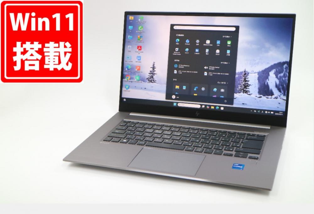 中古 フルHD 15.6型 HP ZBook Studio G8 Windows11 8コア 第11世代 i7-11800H 32GB NVMe 512GB-SSD NVIDIA T1200 Laptop カメラ 無線Wi-Fi6 Office付き 中古パソコン 管:1629m