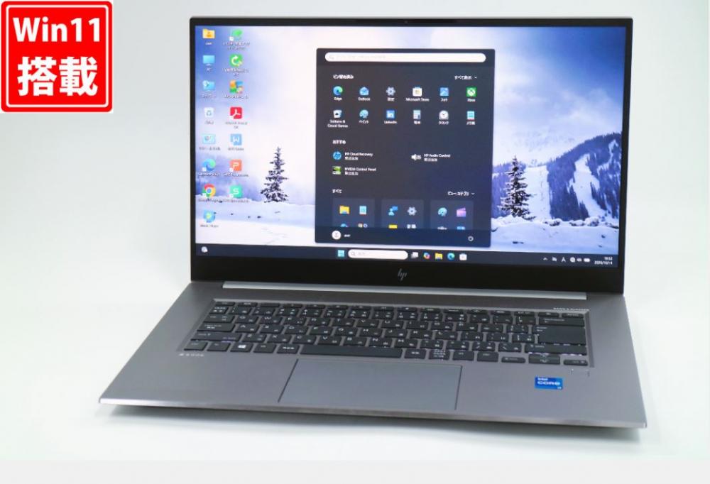 中古良品 フルHD 15.6型 HP ZBook Studio G8 Windows11 8コア 第11世代 i7-11800H 32GB NVMe 512GB-SSD NVIDIA T1200 Laptop GPU カメラ 無線Wi-Fi6 Office付き 中古パソコン 管:1853v