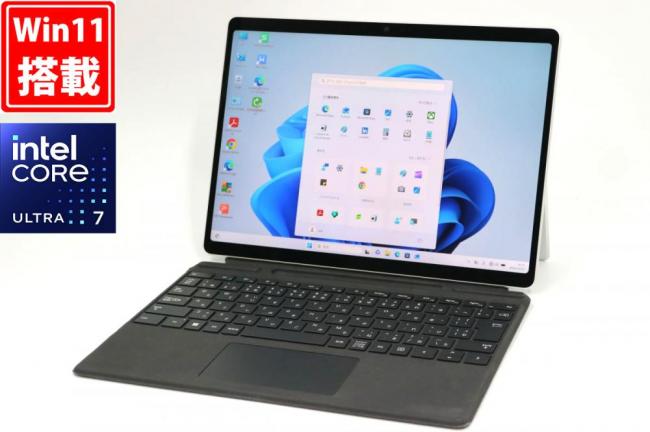 充放電回数15回 使用495時間 良品 AI PC 2.8K液晶 タッチ 13型 Microsoft Surface Pro 10  プラチナ(2079) Windows11 12コア 第14世代Core Ultra 7-165U 16GB NVMe 256GB-SSD カメラ 管:1547h