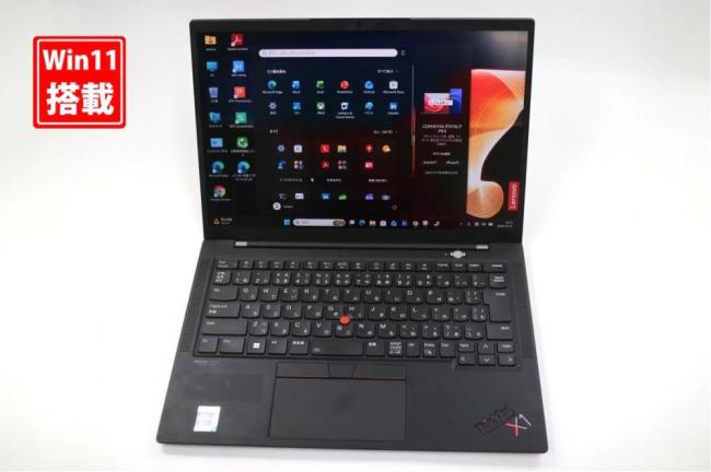 中古 フルHD対応WUXGA 14型 Lenovo ThinkPad X1 Carbon Gen10 Windows11 10コア 第12世代 i5-1235u 8GB NVMe 256GB-SSD カメラ 無線Wi-Fi6 Office付き 中古パソコン 管:1504s