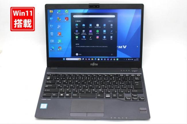 中古 フルHD 13.3型 Fujitsu LIFEBOOK U938S Windows11 第8世代 i5-8350u 8GB 128GB-SSD カメラ 無線 Office付き 中古パソコン 管:1736s