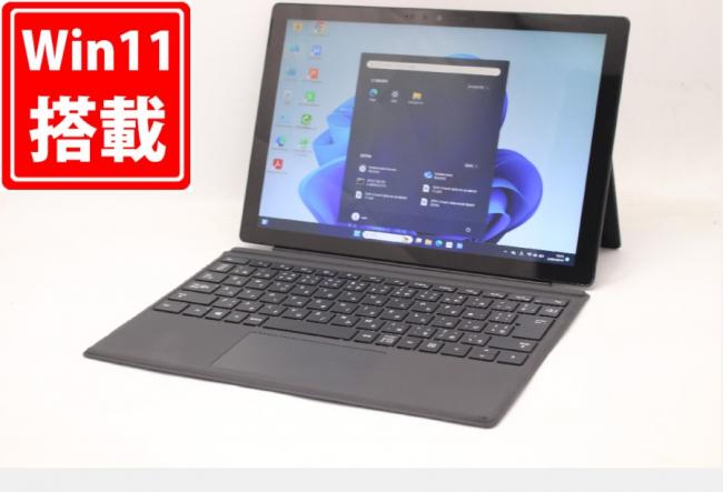 中古良品 2K対応 タッチ 12.3型 Microsoft Surface Pro7 Model.1866 黒 Windows11 第10世代 i5-1035G4 8GB NVMe 256GB-SSD カメラ 無線 Office付 中古パソコン 管:1530m