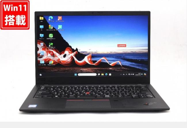 中古 フルHD 14型 Lenovo ThinkPad X1 Carbon 7th Windows11 八世代 i5-8265U 8GB NVMe 256GB-SSD カメラ 無線 Office付 中古パソコン 管:1730w