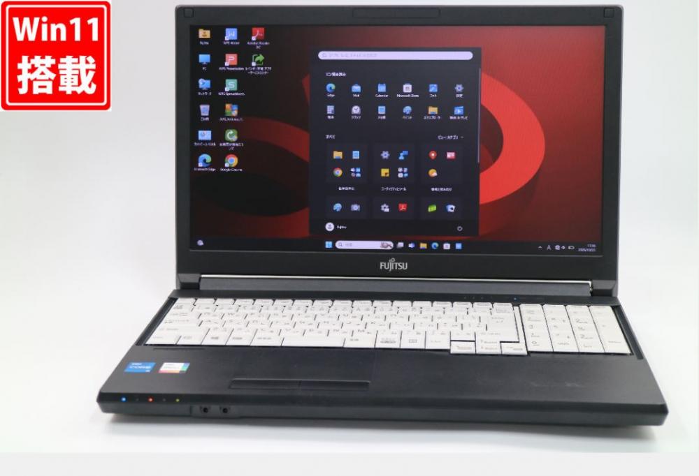 充放電回数9回 中古良品 フルHD 15.6型 Fujitsu LIFEBOOK A5511G Windows11 第11世代 i5-1135G7 8GB 256GB-SSD カメラ 無線Wi-Fi6 Office付き 中古パソコン 管:1708v