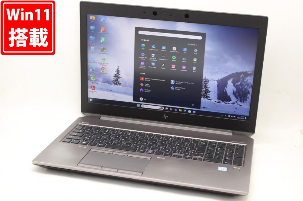 訳有 フルHD 15.6型 HP Zbook 15 G6 Workstation Windows11 九世代 i7-9750H 16GB NVMe 512GB-SSD NVIDIA Quadro T1000 カメラ 無線Wi-Fi6 Office付 中古パソコン 管:1327h