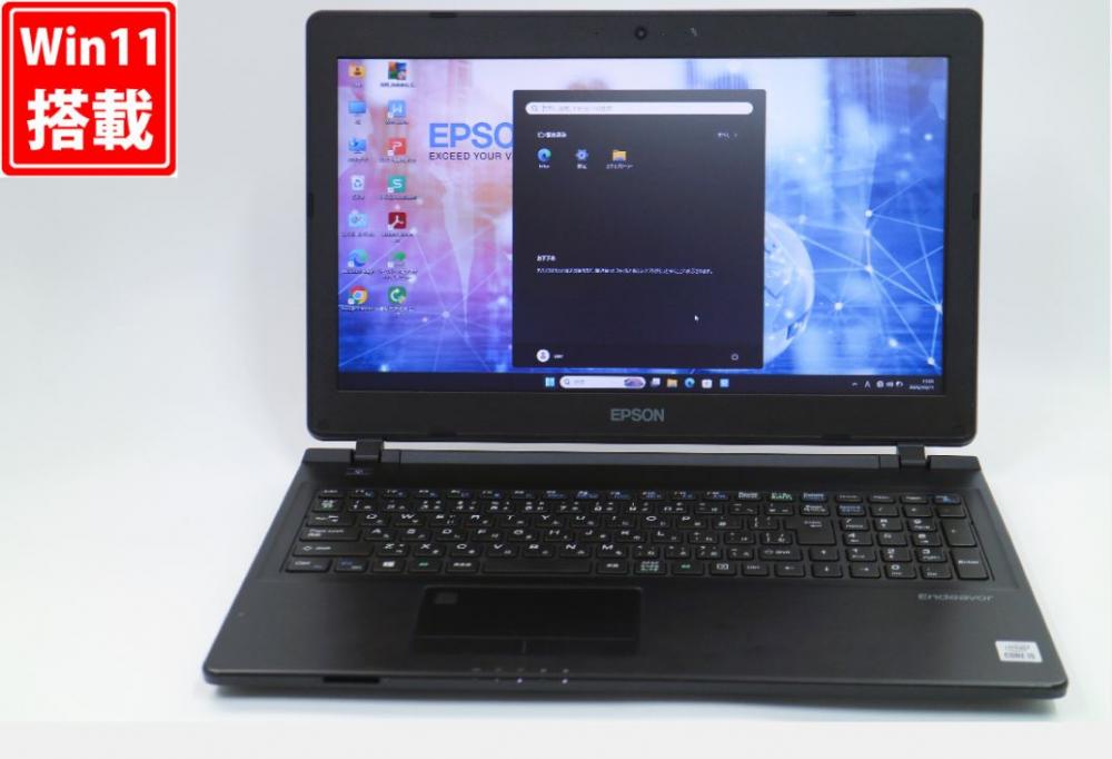 中古 フルHD 15.6型 EPSON Endeavor NJ4400 Windows11 第10世代 i5-10210U 8GB 256GB-SSD カメラ 無線Wi-Fi6 Office付き 中古パソコン 管:1408v