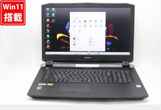 ゲーミングPC  中古良品 4K対応 17.3型 MOUSE DAIV 20017N-CLR Windows11 8コア 第9世代 i7-9700K 32GB NVMe 512GB-SSD + 1TB-HDD NVIDIA GeForce RTX 2080 カメラ 無線 Office付き 中古パソコ