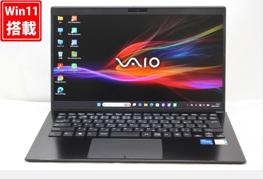 中古良品 4K液晶 14型 VAIO ProPK VJPK218 Windows11 第11世代 i5-1135G7 16GB NVMe 256GB-SSD カメラ 無線Wi-Fi6 Office付き 中古パソコン 管:1721w