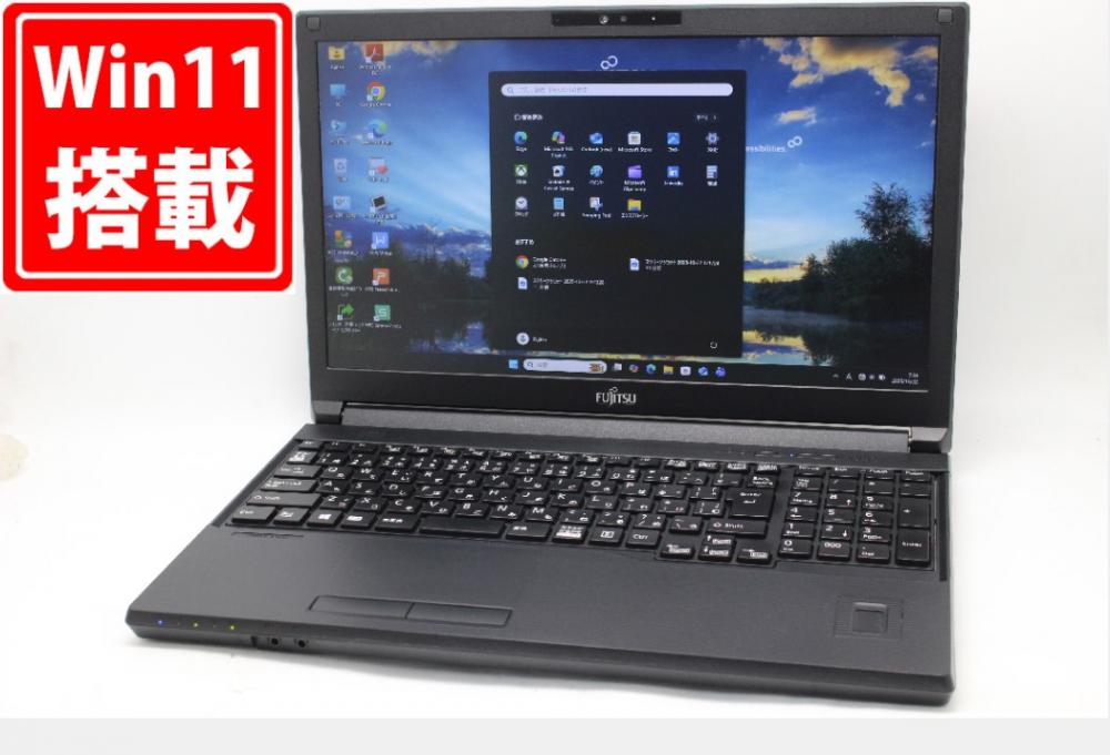中古美品 フルHD 15.6型 Fujitsu LIFEBOOK A579A Windows11 第8世代 i5-8365U 8GB 256GB-SSD カメラ 無線 Office付き 中古パソコン 管:1633m