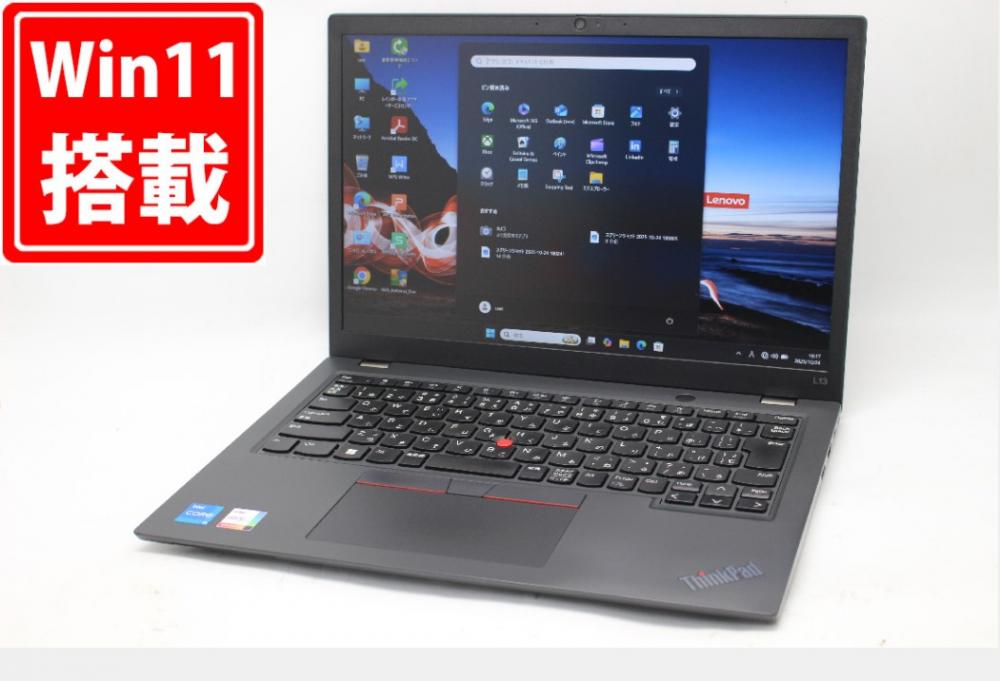 714時間 良品 フルHD対応WUXGA 13.3型 Lenovo ThinkPad L13 Gen3 Windows11 10コア 第12世代 i5-1235U 16GB NVMe 256GB-SSD カメラ 無線Wi-Fi6 Office付き 中古パソコン 管:1850m