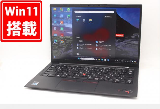 充放電回数73回  NVMe 新品1TB-SSD 良品 フルHD 14型 Lenovo X1 Carbon Gen10 Type-21CB Windows11 10コア 第12世代 i7-1255U 16GB カメラ 無線Wi-Fi6 Office付 中古パソコン 管:0935m