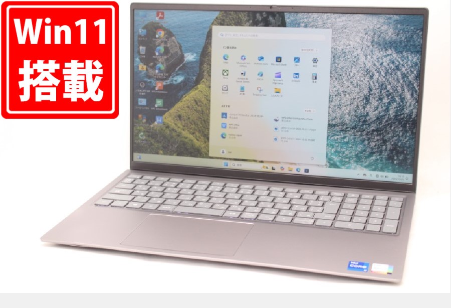 NVMe 新品512GB-SSD 中古良品 フルHD 15.6型 DELL Inspiron 5510 Windows11 第11世代 i7-11390H 16GB カメラ 無線Wi-Fi6 Office付 中古パソコン 管:1830m