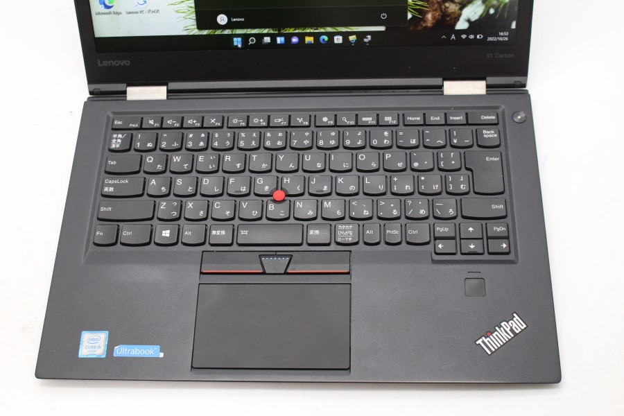  中古美品 フルHD 14型 Lenovo ThinkPad X1 Carbon Windows11 六世代 i7-6500U 8GB 128GB-SSD カメラ 無線 Office付 中古パソコン 税無